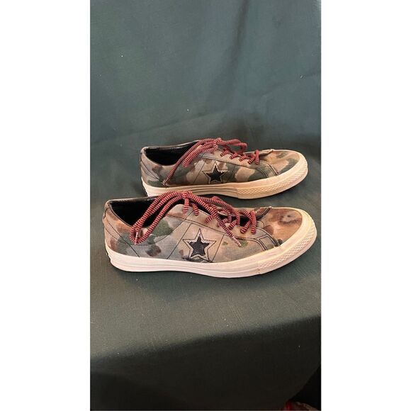 CONVERSE ONE STAR 74 CAMO BLACK EGRET SNEAKERS 152665C US SZ 8 DUST BAG - Picture 4 of 12